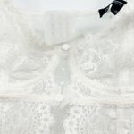INC International Concepts Womens Coquette‎ Sheer Lace Bodysuit Size M White Size M Photo 7