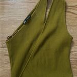 ZARA  Asymmetrical Green Bodycon Cocktail Dress Photo 3