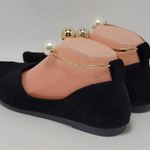 Ballet Flats Beaded Ankle Dressy Fashion Comfort Pointed Toes Shoes Black Sz 38 Photo 12