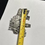 Signed JJ Noah's Ark Pewter Tone Brooch Pin Jonette Jewelry Dangling Charms Silver Photo 4