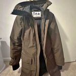 Aritzia Bancroft Golden By TNA Womens Bancroft Parka Mid Length US Photo 0