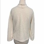 None Sherpa Turtleneck Pullover Sweater Cream Large‎ Photo 5