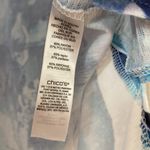 Chico's Chico’s Size 2 Watercolor‎ SupremelySoft Asymmetrical Side-Tie Tee  Large Photo 4