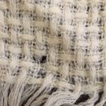 Vintage White and black stripe woven wool scarf Photo 4