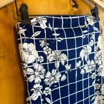 EXPRESS  Navy Floral Checkered Strapless Bodycon Dress Size 2 Photo 1