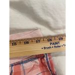 L.L. Bean Checkered Drawstring Straight Leg Ankle Pants Cotton Pink Women's XL White Photo 5