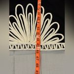 Felicity Statement Black/White Floral Appliqué sleeveless midi dress size Small Black Photo 11