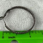 Pierced Earrings 3 Pair Dark Color Shade Hoop Drop Dangle Goth Metal Beaded Black Photo 10