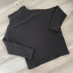 Monrow Mockneck Sweater asymmetric ribbed womens Dark Brown (xsmall) minimalist Size XS Photo 3