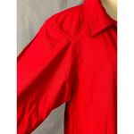 Vintage Red Button Front Tunic Top Saxton Hall Taiwan Lightweight Minimalist Size XL Photo 8