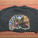 Route 66  BIKER EAGLE MOTORCYCLE CROP TOP CUT OFF TEE Photo 0