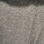 Noir grey Diamond print open front blazer with faux leather locket trim large Gray Photo 8