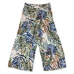 Tahari Tropical Print Linen Cropped Culottes Photo 0
