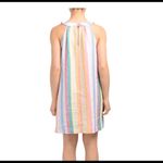 C&C California ‎ linen striped rainbow halter dress Photo 1