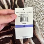 Jones Wear π¦ NWT Black Cream Zebra Print A-Line Midi Skirt Size 18 Photo 1