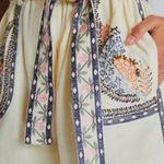 Anthropologie Annaleigh Cream Ivory Embroidered Boho Shorts Large Photo 1