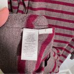 Loft  Boatneck Tunic Sweater Brown PInk Stripes Photo 10