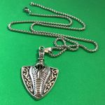 Titanium Steel Rattlesnake Pendant Necklace for Men Women Silver Photo 6