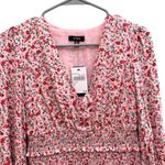 Nordstrom AFRM Floral Smocked Pink v-neck feminine shirred midi maxi dress Photo 8