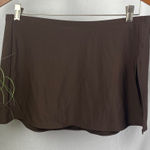 Calvin Klein Chocolate Brown Side Slit Mini Swim Bathing Suit Cover Up Skirt M Photo 0