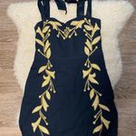 Free People Black & Gold Mini Dress Photo 2