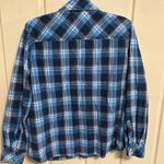 Earl Jeans Blue Plaid Button Down Shirt Size XL Photo 1