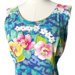 Jams World Vintage Orchids of Hawaii Floral Print Sleeveless Mini Dress Size S Photo 2