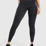 Gymshark Adapt Animal Seamless Leggings Black Grey Womens Size Medium Activewear Photo 0