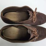 Talbots  Suede Leather Wedge Lace Up Ankle Booties Brown Size 8M Photo 11