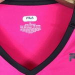 FILA Pink Black Trim Short Sleeve Workout Shirt Sz XS Photo 6