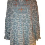 YA Los Angeles HAYDEN LOS ANGELES BOHO TRIBAL PRINT DRESS GAUZE HI-LOW TUNIC 2 XL Photo 0