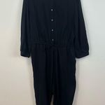 Gap | Black Long Sleeve Button Front Jumpsuit Size Large Photo 0