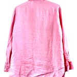 Liz Sport Pink Linen  Liz Claiborne Button Front Blouse M Photo 1
