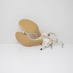 NEW Mach & Mach Pearl Beaded Bow Silk Satin Open Toe High Heels Sandals Shoes 10 Photo 3