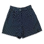 Vintage 80s Shorts Black & White Polka Dot High Rise Pleated Baggy Mom Medium Photo 1
