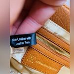 INC International Concepts Willow cognac leather crossbody hippie saddle bag Brown Photo 9