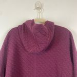 Duluth Trading Co Quilted Funnel Neck Hoodie Pullover Women's 2X Burgundy Fall Purple Photo 4