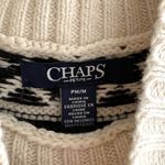 CHAPS Women's Mockneck Ribbed Sweater, Black Fairisle, Petite Medium Photo 12