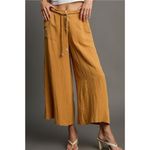 Umgee Full Size Rope Drawstring Wide Leg Pants Plus Size Photo 1