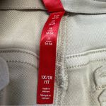 Spanx  Pants Womens 1X Beige Tan Twill High‎ Rise Wide Leg Crop Pull On Ladies Photo 5