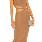 Michael Costello Brown  x REVOLVE Athena Midi Dress Size M Photo 0