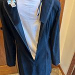 Fashion Bug Vintage 90’s Dress Embroidered Roses Black Burgundy Suede One Piece Jacket Sz 12 Photo 4