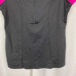 Spanx Black&Pink Active Cap Sleeve Exercise Top Sz.M Photo 5