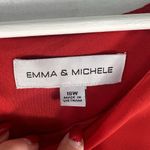Emma & Michele  Plus 18W Cape Shift Dress Red Knee Length Lined Cocktail Holiday Photo 4