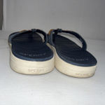 Sperry Women's Seafish Leather Flip Flop Sandals Blue Plaid Nautical Shoes Sz 7 Photo 7