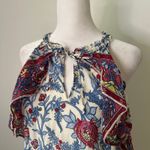 J.Crew Point Sur white, blue & red paisley tank top size 4 Photo 2