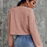 SheIn Cropped V Neck Sweater Photo 1