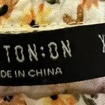 Cotton On Women’s pink yellow Floral High Smocked Neckline Top Blouse Photo 4