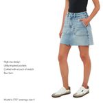 Edited by Remi Bader Women's Utility Mini Skirt. Size 12 Blue Photo 4