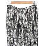 Caroline Rose Black White Printed Slinky Travel Knit Wide Leg Pants S Photo 4